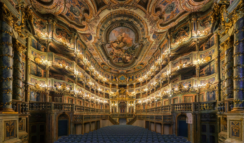 Markgräfliches Opernhaus Bayreuth. Innenraum mit Fürstenloge