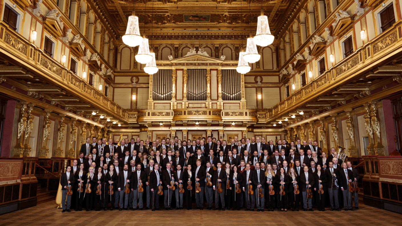 Spielen als traditionelle Zugabe im Neujahrskonzert den Walzer „An der schönen blauen Donau“: Wiener Philharmoniker